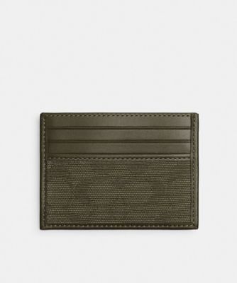 ＜COACH＞【オンライン限定】リファインド　カード　ケース・シグネチャー　キャンバス　ジャカード